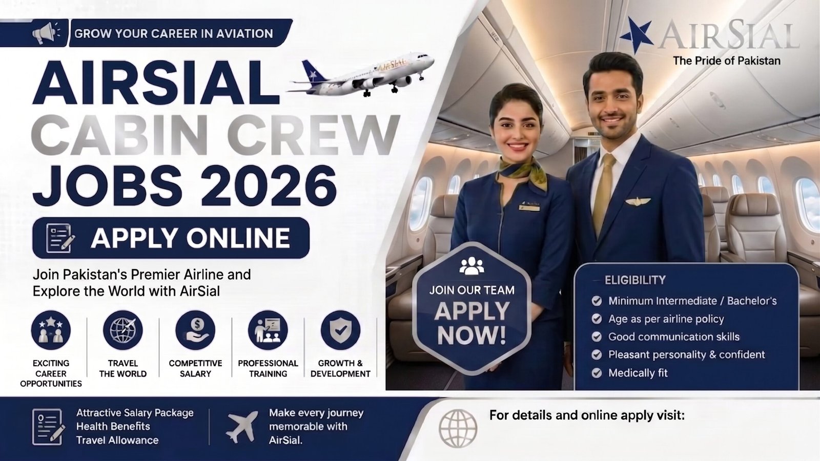 AirSial Cabin Crew Jobs 2026
