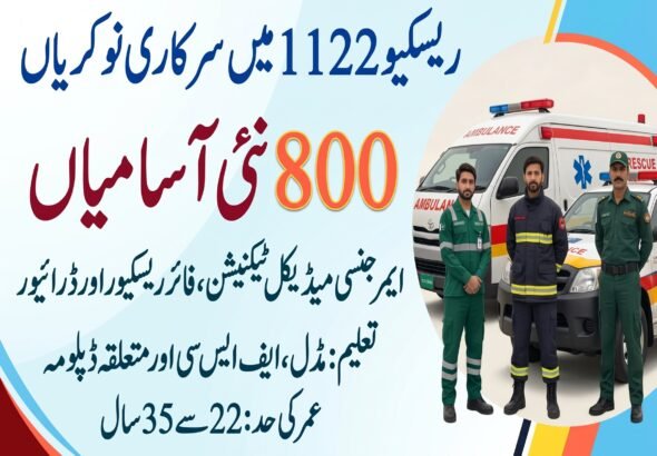 Rescue 1122 KPK Jobs 2026 800+ Posts, How to Apply