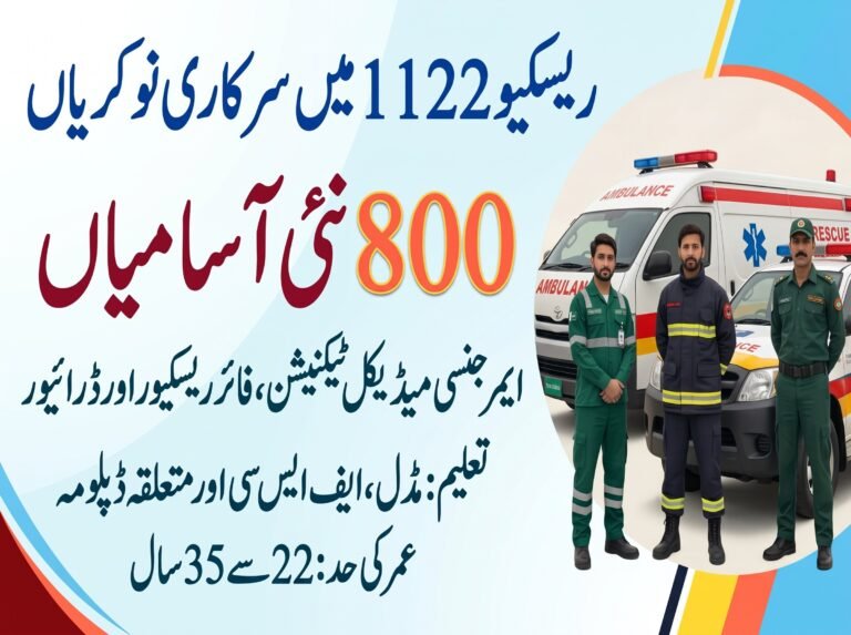 Rescue 1122 KPK Jobs 2026 800+ Posts, How to Apply